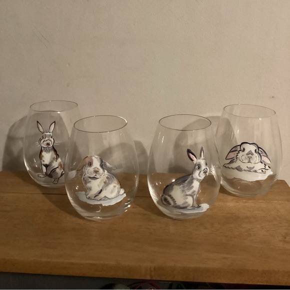 Pier 1 Dining Peter Rabbit Pier One Stemless Wine Glasses Set Of